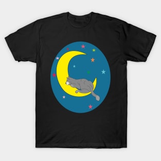 Cat on the moon T-Shirt